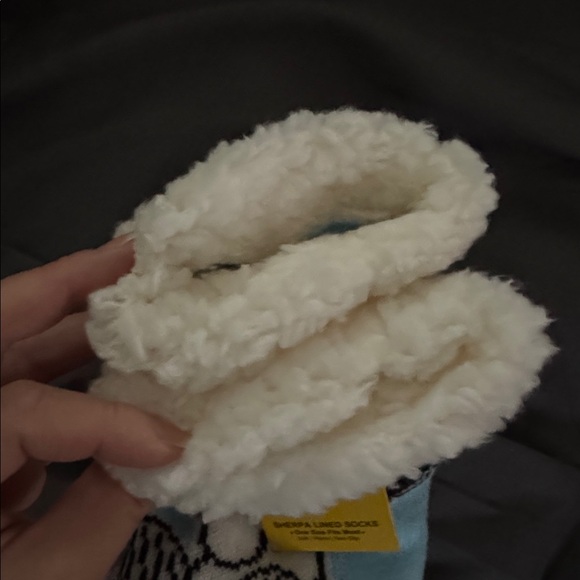 Peanuts Light Blue Snoopy and Woodstock Slipper Socks - Picture 4 of 6